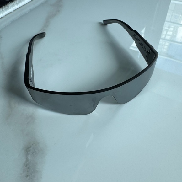 Balenciaga mono rectangle Black Sunglasses - Picture 1 of 10